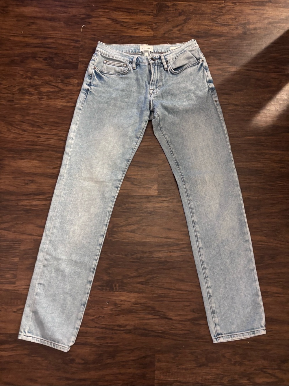 Frame Denim Light Blue Slim Straight Jeans